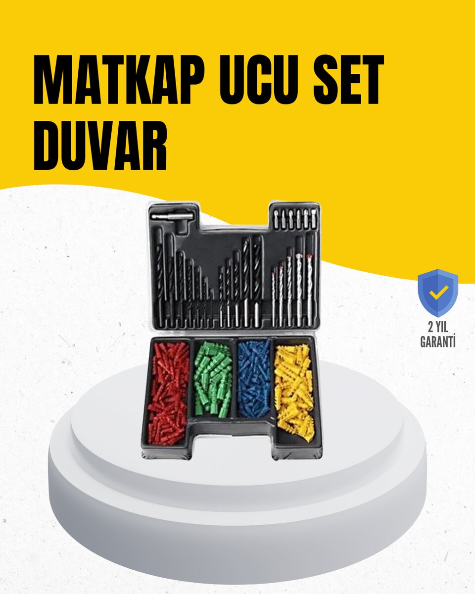 Delme Uç Seti 24 Parça Kutulu Matkap Ucu Ahşap Metal Beton İçin