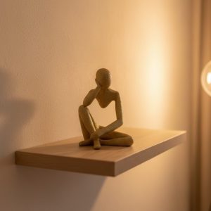 Dekoratif Sarı İnsan Figürü Modern Masa ve Raf Süsü