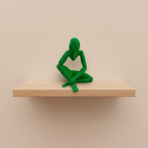 Minimal İnsan Figürü Biblo Yeşil Ev ve Ofis Dekoru