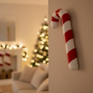 Dekoratif Yılbaşı Şekeri Yerde Biblo Salon Dekoru 13x34 cm