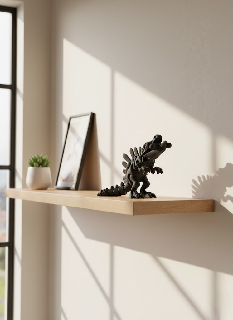 Hareketli Dinazor Figürü Dekoratif Oyuncak – Siyah Tasarım