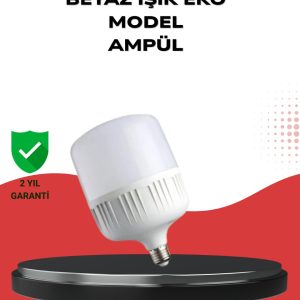 Enerji Tasarruflu Şarjlı LED Ampul 30W Beyaz Işık