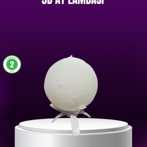Şarjlı 3D Baskılı 16 Renk Ay Lambası Ahşap Stand ve Uzaktan Kumanda