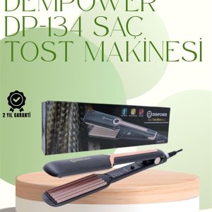 DP-134 Saç Tost Makinesi 220°C Isı Ayarlı 360° Dönebilen Kablo