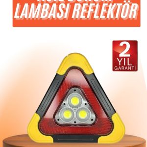 Reflektör Güneş Enerjili Taşınabilir Portatif Acil Güvenlik Işığı Araba Acil Uyarı Işığı