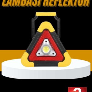 Reflektör Işıklı Ikaz Lambası Şarjlı Çok Fonksiyonlu Işıklı Üçgen Reflektör