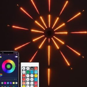 Uygulama Destekli RGB LED Havai Fişek Duvar Aydınlatması