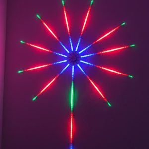 Akıllı RGB LED Havai Fişek Duvar Lambası Kumandalı ve Uygulama Kontrollü