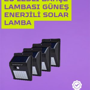 Güneş Enerjili Akıllı Duvar Lambası | PIR Sensörlü Otomatik Aydınlatma Dış Mekan İçin