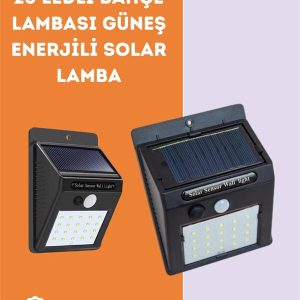 Kablosuz Solar LED Lamba | Bahçe Veranda Merdiven Işığı Otomatik Aç-Kapa Sensörlü