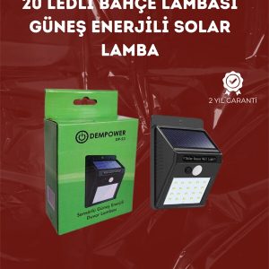 Su Geçirmez 20 LED Solar Aydınlatma | Dış Mekan için PIR Hareket Sensörü ile Akıllı Işık