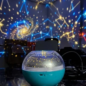 Çok Renkli LED Yıldız Projektör Gece Lambası Bluetooth Müzik Çalar ve Kumandalı Kontrol