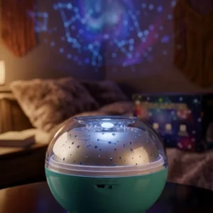 Uzaktan Kumandalı Döner Yıldız Projeksiyon Lambası Bluetooth Hoparlör ve Renk Değiştirme Özelliği