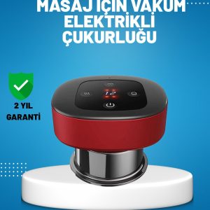 Elektrikli Vakumlu Çukurluk Masaj Aleti Isıtmalı ve Kırmızı Işıklı Terapi Seti