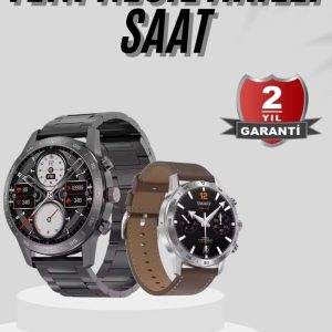 Akıllı Saat Çelik Kordon Çağrı Cevaplama Amoled Ekran Titreşimli Uyku ve Sağlık Takibi