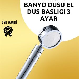 Masaj ve Yağmur Modlu Çok İşlevli Paslanmaz Çelik Duş Başlığı