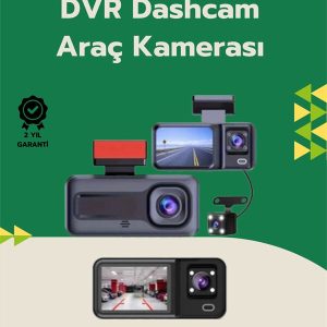 Tam Kapsamlı Araç Güvenliği: 3 Kameralı Full HD Kayıt Sistemi ile Ön İç ve Arka Görüş