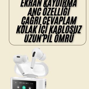 Dokunmatik Ekranlı Bluetooth Kulaklık TWS İOS Android Tüm Telefonlara Uyumlu Kulaklık
