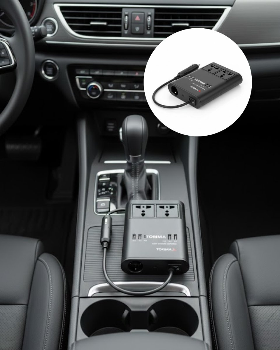 Araç İçin 12V 24V Güç Dönüştürücü 220V Priz ve USB Portlu