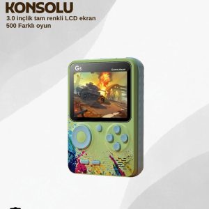 G5 Taşınabilir Retro Oyun Konsolu – Çocuk ve Yetişkinler İçin