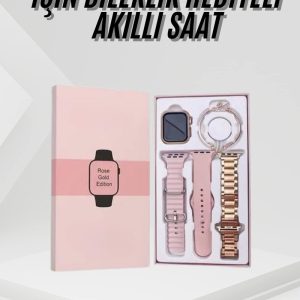 Yeni Nesil Kadın Akıllı Saat Rose Gold Android ve İos Uyumlu