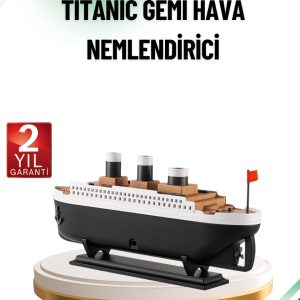 Buhar Efektli Titanik Gemi Oda Kokusu Difüzör LED Işıklı Nemlendirici