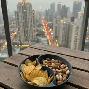 Gri Çerezlik Kase Seti Modern Bölmeli Sunum Tasarımı