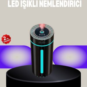 Aromaterapi Özellikli Ultrasonik Hava Nemlendirici LED Atmosfer Işığı