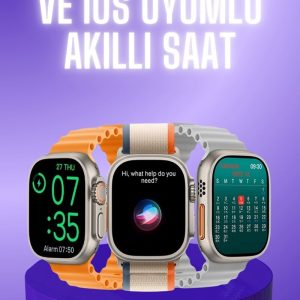 Akıllı Saat Çok Fonksiyonlu Unısex Sosyal Medya Girişli Bluetooth Bağlantılı