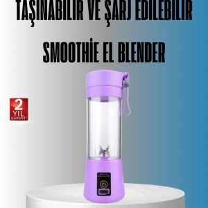 Şarjlı 380ml Portatif Smoothie Blender USB Mini Shake Yapıcı