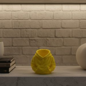 Dekoratif Sarı Hoodie Kalemlik 10x10 cm