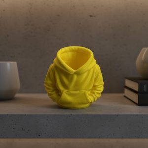 Sarı Hoodie Kalemlik 10x10 cm Masa Üstü Düzenleyici