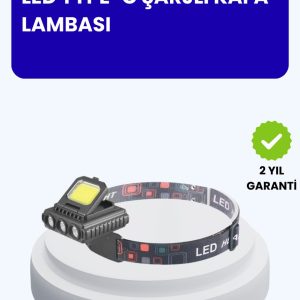 800 Lumen LED Kafa Lambası COB ve XPE Led Type C Şarjlı Ayarlanabilir