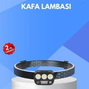 300 Lümen Sensörlü LED Kafa Lambası USB Şarjlı SOS Modlu