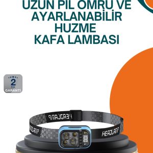 Type C Şarjlı LED Kafa Lambası Güç Göstergeli 53 Modlu