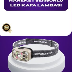 Wave Sensörlü LED Kafa Lambası Şarjlı Ayarlanabilir Işık