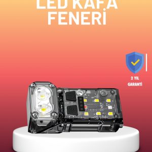 3 Fonksiyonlu LED Far El Feneri Çalışma Lambası Uzun Pil Ömürlü