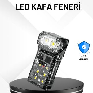 Sensörlü LED Kafa Feneri Şarj Edilebilir Manyetik Eller Serbest