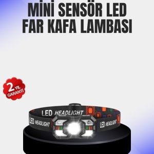Kamp ve Yürüyüş İçin Sensörlü LED Kafa Feneri Ayarlanabilir