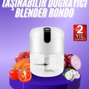 Rondo Doğrayıcı 250 ML Taşınabilir USB Şarjlı Pratik El Rondo Blender