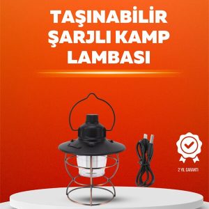 4 Fonksiyonlu Dekoratif Kamp Lambası – Tungsten Ampul USB Çıkışlı