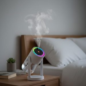 Araç ve Ev İçin Hava Nemlendirici Projektörlü Sessiz Buhar