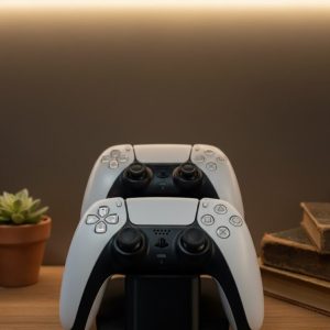 Siyah İkili Gamepad Tutucu 7x18 cm Oyun Aksesuarı