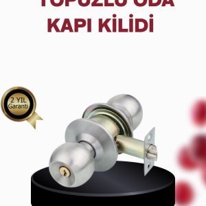 Paslanmaz Çelik Dayanıklı Topuzlu Kapı Kilidi