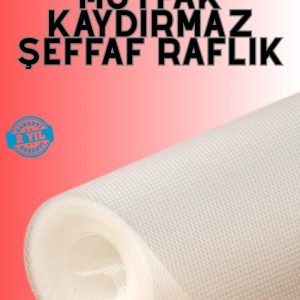 Eva malzemeden kaydırmaz şeffaf raflık buzdolabı kaplaması