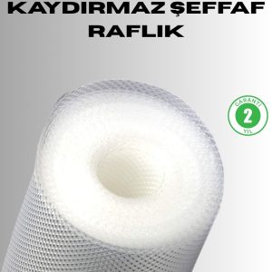 Kaydırmaz şeffaf raflık çekmece örtüsü 45x300 cm