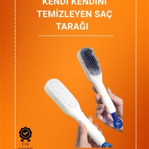 Kafa Derisi Masajlı Saç Tarağı – Kendini Temizleyen Anti-Statik