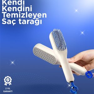 Kendini Temizleyen Tarak-Tüm Saç Tiplerine Uygun Kullanım