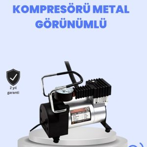 DC 12V Metal Hava Kompresörü Araç Lastik Şişirme 35L/Dk