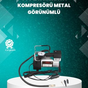 Ağır Hizmet Tipi Oto Kompresör 140 PSI Manometreli